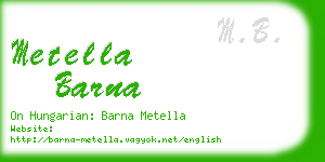 metella barna business card